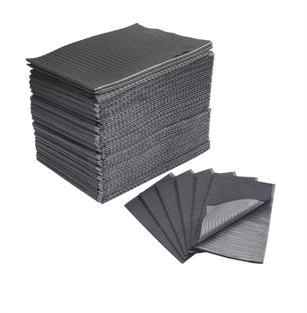 MANTEL PROTECTOR DESECHABLE IMPERMEABLE NEGRO 33x45cm