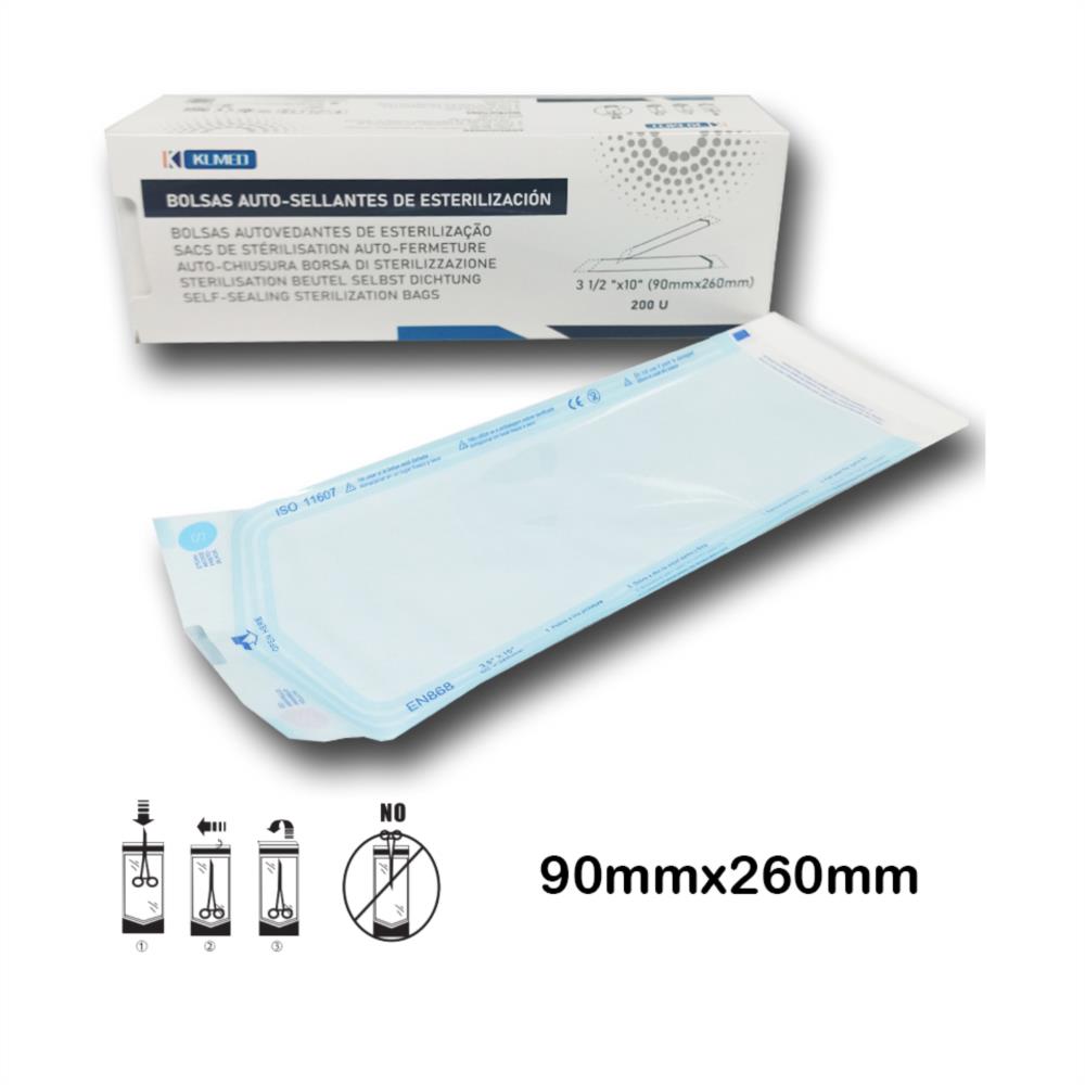 BOLSAS AUTOSELLANTES ESTERILIZACION 90x260mm