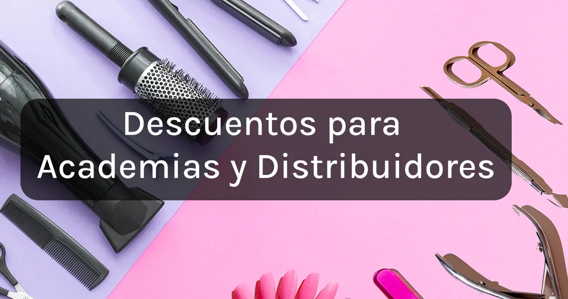 Descuentos para academias y distribuidores de productos de peluquería y estética